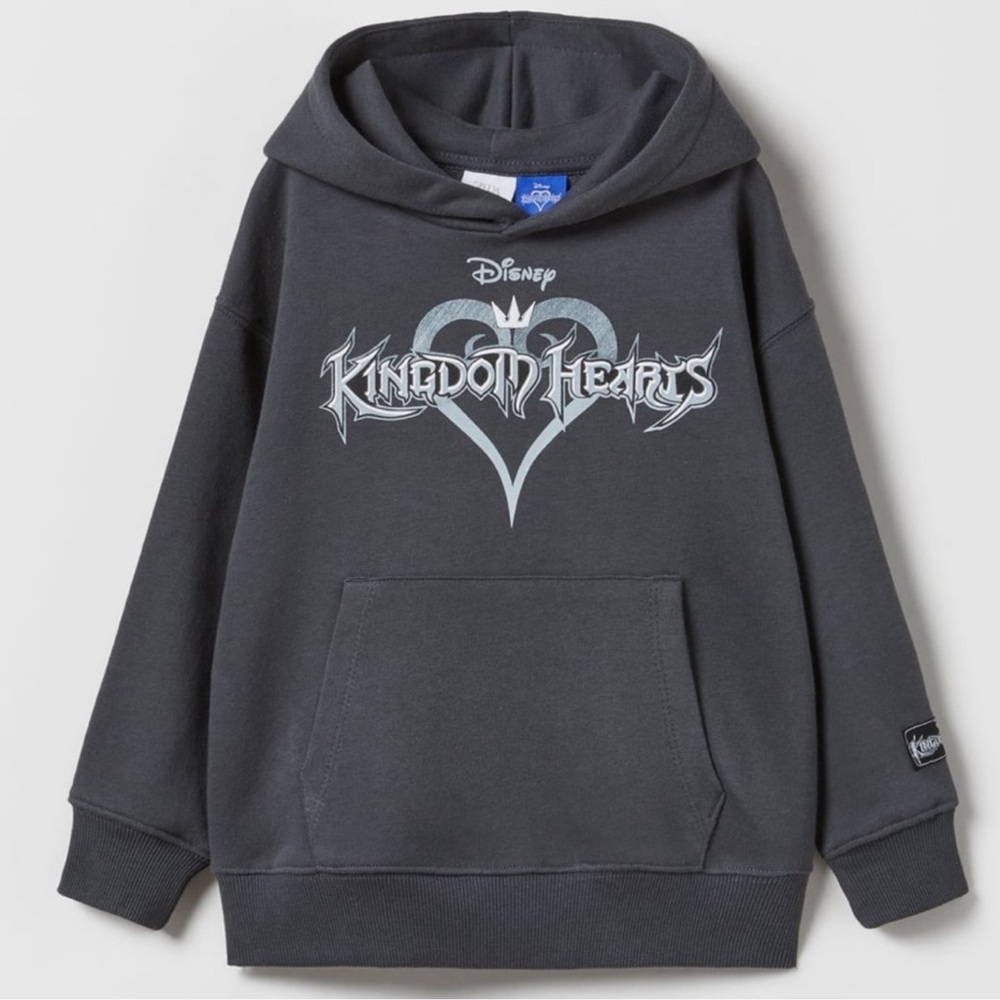 Zara Disney Kingdom Hearts Kids Hoodie in Charcoal Grey Size 9-10 Mickey Mouse